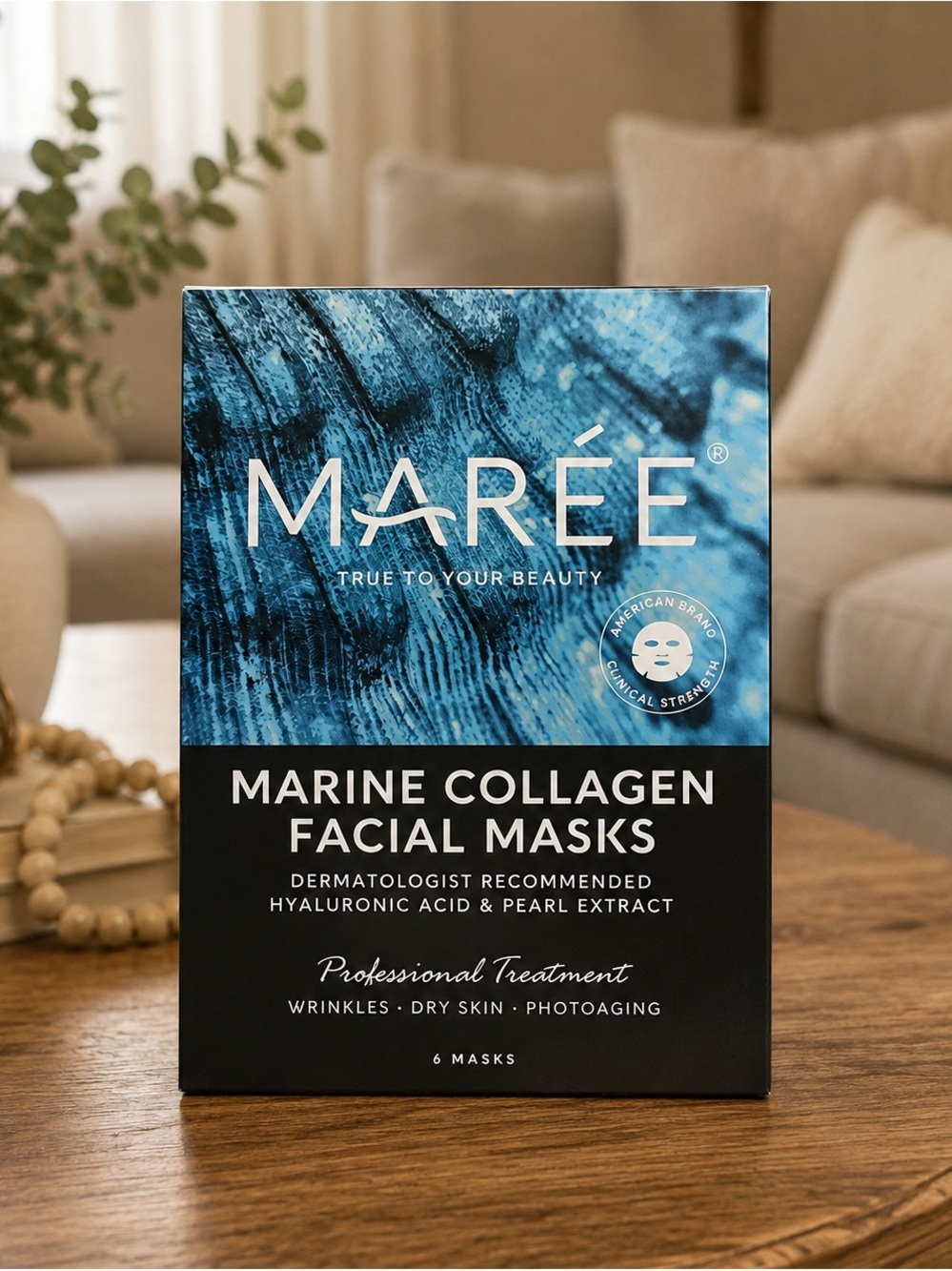 Marine Collagen Facial Masks — Hydrating Blue Treatment (6 Masks)